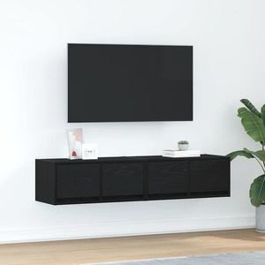 vidaXL Dulapuri TV 2 buc stejar negru 60x31x25, 5 cm lemn prelucrat imagine