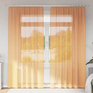 vidaXL Perdele Voile cu Bucle 2 buc Portocaliu 140x225 cm imagine