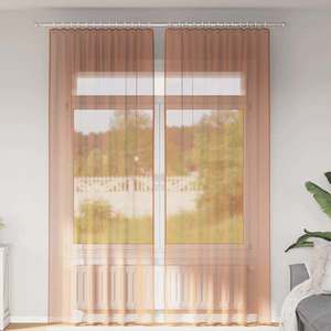 vidaXL Perdele Voile cu Bucle 2 buc Terracota 140x260 cm imagine