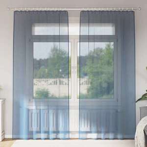 vidaXL Perdele Voile cu Bucle 2 buc Albastru Regal 140x245 cm imagine