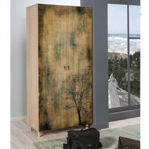 Dulap pentru haine Stil 729, Vella, 90x52x192 cm, multicolor imagine