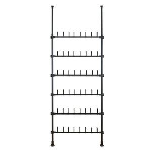 Suport extensibil pentru incaltaminte, Wenko, Herkules Pull-out Shelf, 48 perechi, inox/plastic/polipropilena, negru imagine