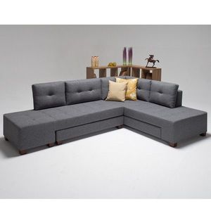 Coltar extensibil Manama Right, Balcab Home, 206x282 cm, gri imagine