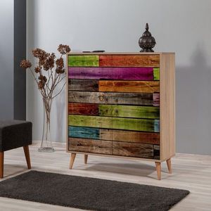 Dulap multifunctional Multilux 726, Vella, 95x36x111 cm, multicolor imagine