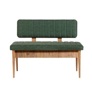 Bancheta cu spatar, Vina 1070-2, Vella, Green, Atlantic, 110x40x85 cm imagine