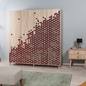 Dulap pentru haine Imaj 122, Vella, 180x52x192 cm, multicolor imagine