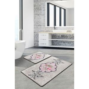 Set 2 covorase de baie Rosas, Chilai, 50x60 cm/60x100 cm, multicolor imagine