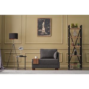 Fotoliu Fly Armchair Right, Balcab Home, 100x80x75 cm, lemn, antracit imagine