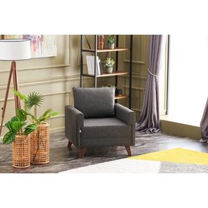 Fotoliu Bella Armchair, Balcab Home, 82x81x85 cm, lemn, antracit imagine