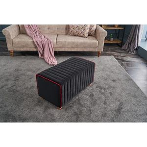 Taburet Mabel Puf, Balcab Home, 80x40x40 cm, lemn, negru imagine