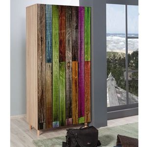 Dulap pentru haine Stil 726, Vella, 90x52x192 cm, multicolor imagine