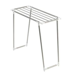 Uscator de rufe pliabil, Wenko, Profi Single, 5.5 m capacitate de uscare, 87x39x79 cm, inox/polipropilena, argintiu imagine