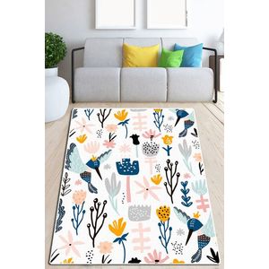 Covor de hol, Branche Dolivier Djt , 150x200 cm, 50% catifea/50% poliester, Multicolor imagine