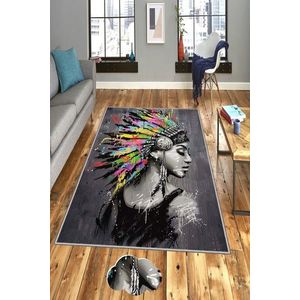 Covor de hol, HMNT1, 80x150 cm, Poliester, Multicolor imagine