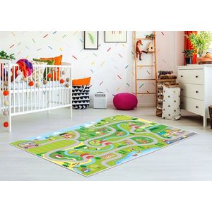 Covor, Kids-39, 80x120 cm, Poliamida, Verde imagine