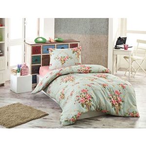 Lenjerie de pat pentru o persoana, Alanur - Mint, Eponj Home, 65% bumbac/35% poliester imagine