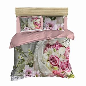 Lenjerie de pat pentru o persoana, 113, Pearl Home, Poliester Satinat imagine