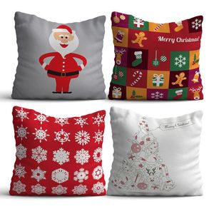 Set 4 perne decorative, NYXMAS01, 50% bumbac / 50% poliester, Multicolor imagine