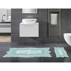 Set covorase de baie 2 piese, Alanur Home, 21016115MV, Poliester, Albastru imagine