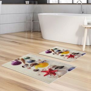 Set covorase de baie 2 piese, Alanur Home, KT413, Poliester, Multicolor imagine