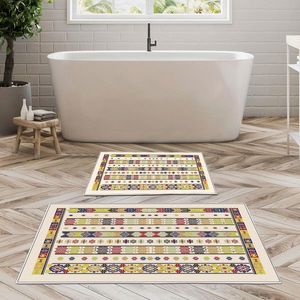 Set covorase de baie 2 piese, Alanur Home, KT474, Poliester, Multicolor imagine