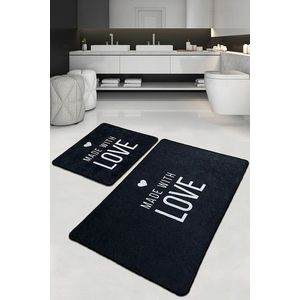 Set covorase de baie 2 piese, Chilai, Con Amore Djt, Poliester, Multicolor imagine