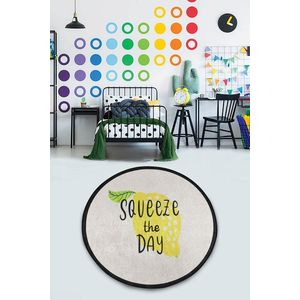 Covoras de baie, Chilai Home, Mone Djt (100 cm), Poliester, Multicolor imagine