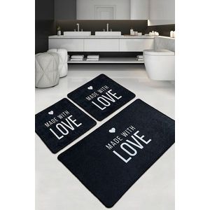 Set covoraș de baie (3 bucăți), Chilai, Con Amore Djt, Poliester, Multicolor imagine