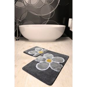 Set covorase de baie 2 piese, Chilai Home, Flower, Acril, Multicolor imagine