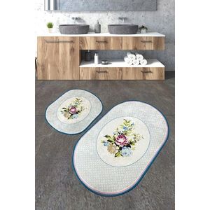 Set covorase de baie 2 piese, Chilai Home, Lous, Poliester, Multicolor imagine