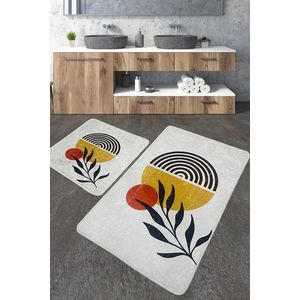 Set covorase de baie 2 piese, Chilai Home, Le Soleil, Poliester, Multicolor imagine