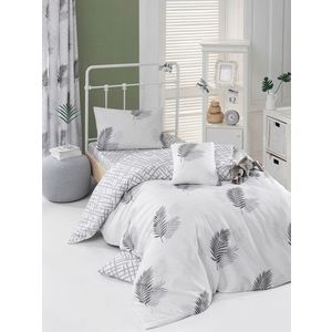 Lenjerie de pat pentru o persoana, Palma - Grey, Eponj Home, 65% bumbac/35% poliester imagine