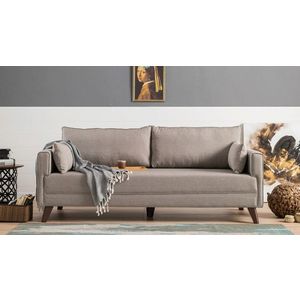 Canapea 3 locuri, Balcab Home, 825BLC1508, Lemn / MDF, Crem imagine