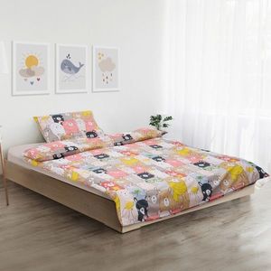 Lenjerie de pat pentru o persoana Animals, Heinner Home, 150x200 cm, bumbac, multicolor imagine