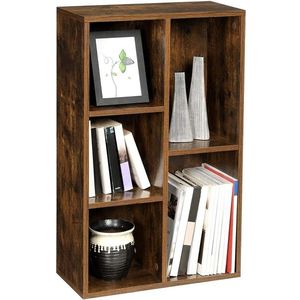 Corp biblioteca, Vasagle, 50x24x80 cm, PAL, maro rustic imagine