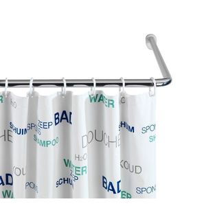 Bara pentru perdea de dus, Wenko, Universal Extra Strong Chrome, Ø 2.5 cm, aluminiu, alb imagine