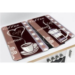 Set 2 protectii universale pentru aragaz, Maximex, Coffe Flavour imagine