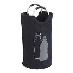 Colector multifunctional pentru sticle, Wenko, Jumbo, 69 L, 38 x 38 x 72 cm, poliester/polipropilena, negru imagine