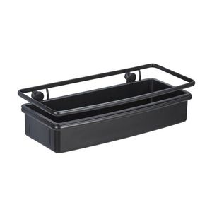 Etajera pentru baie, Wenko, Molinella, 30 x 8.5 x 14 cm, inox/plastic, negru imagine