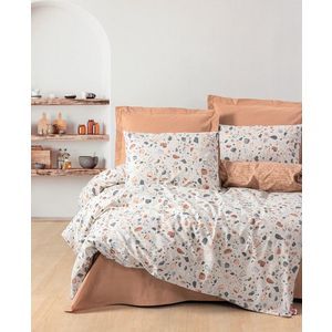 Lenjerie de pat pentru o persoana (FR), Oniks - Caramel, Cotton Box, Bumbac Ranforce imagine