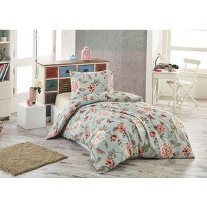 Lenjerie de pat pentru o persoana, Sandiego - Mint, Eponj Home, 65% bumbac/35% poliester imagine