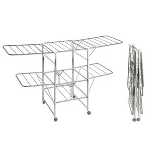 Uscator rufe, Maximex, Mobile, 186 x 109 x 58 cm, 27 m capacitate de uscare, inox, gri imagine