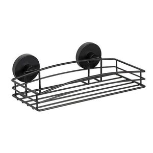 Etajera baie, Wenko, Vacuum-Loc, 26 x 14 x 6.5 cm, inox, negru imagine