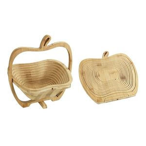 Cos pentru fructe Maximex, Bamboo, 26.5x22.5x30 cm, bambus, maro imagine