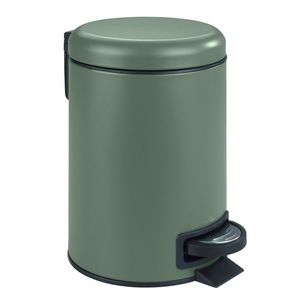 Cos de gunoi, Wenko, Leman, 17 x 22.5 x 25 cm, 3 L, inox/polipropilena, verde inchis imagine