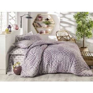 Lenjerie de pat dubla Donjette, Pearl Home, 4 piese, 220x240 cm, bumbac ranforce, mov imagine