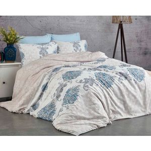 Lenjerie de pat pentru o persoana Single XL (DE), Daisy - Blue, Pearl Home, Bumbac Ranforce imagine