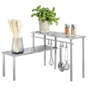 Set 2 rafturi pentru colt bucatarie Maximex, Kitchen, 45x16x31.5 cm, inox, argintiu imagine