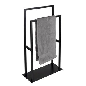 Suport pentru prosoape Rivalta, Wenko, 46x20x80 cm, inox/metal, negru imagine