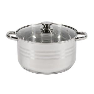 Oala cu capac Myra, Cooking by Heinner, Ø26 cm, 7 L, inox/sticla imagine